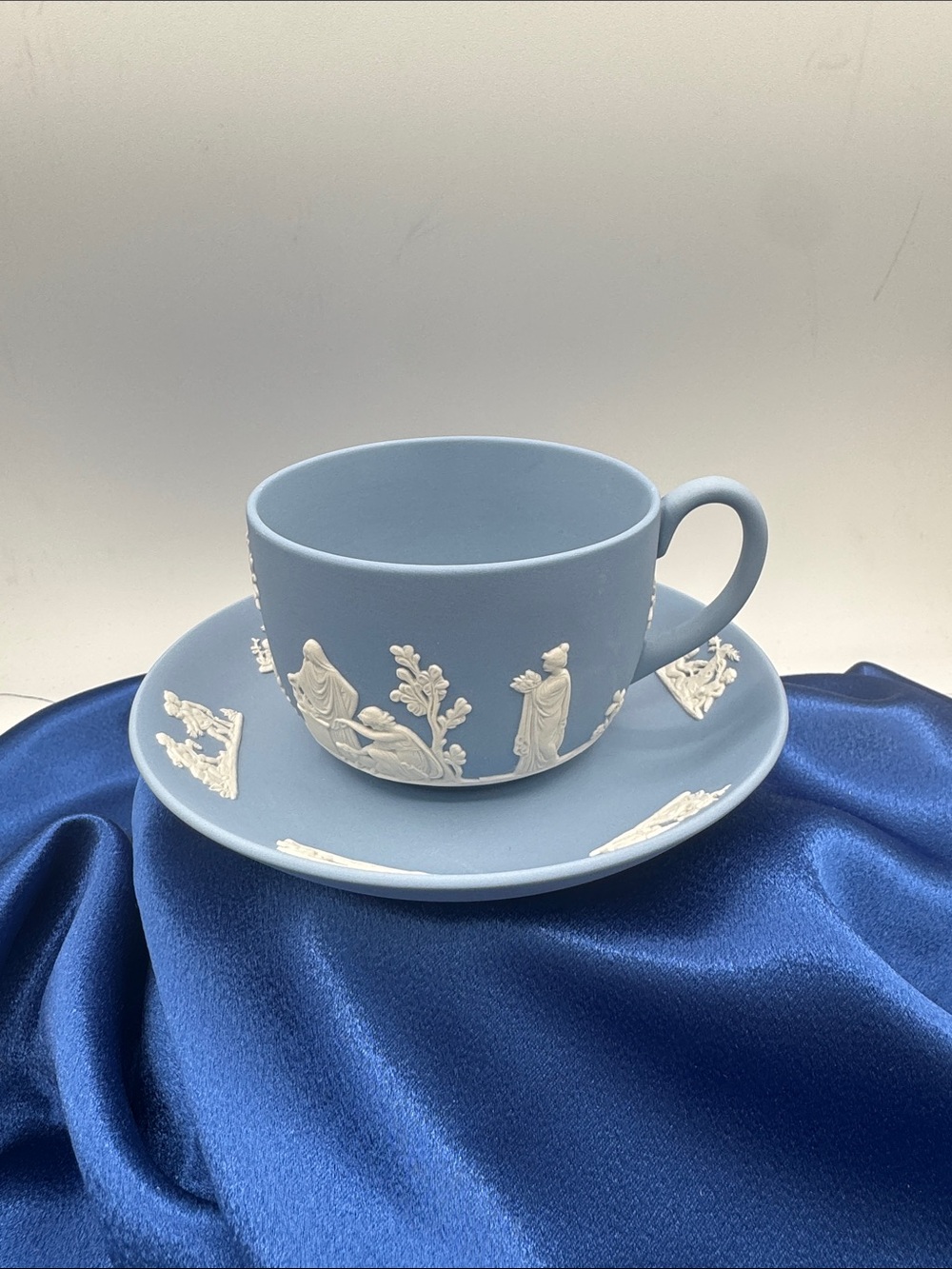 Light Blue Wedgwood Jasper-ware Teacup and Saucer #2.